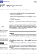 Cover page: Bacterial Antifouling Characteristics of Helicene-Graphene Films.