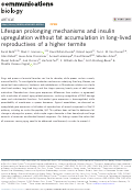 Cover page: Lifespan prolonging mechanisms and insulin upregulation without fat accumulation in long-lived reproductives of a higher termite.