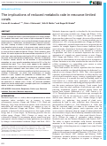 Cover page: The implications of reduced metabolic rate in resource-limited corals