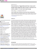 Cover page: Associations of appendicular lean mass and abdominal adiposity with insulin resistance in older adults: A cross-sectional study.