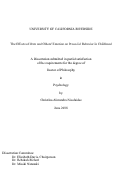 Cover page: The Effects of Own and Others' Emotion on Prosocial Behavior in Childhood