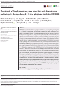 Cover page: Treatment of Porphyromonas gulae infection and downstream pathology in the aged dog by lysine‐gingipain inhibitor COR388