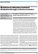 Cover page: Mediation of collisionless turbulent dissipation through cyclotron resonance.