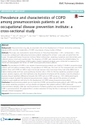 Cover page: Prevalence and characteristics of COPD among pneumoconiosis patients at an occupational disease prevention institute: a cross-sectional study