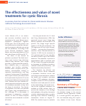 Cover page: The effectiveness and value of novel treatments for cystic fibrosis.