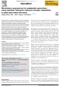 Cover page: Microbiome engineering for sustainable agriculture: using synthetic biology to enhance nitrogen metabolism in plant-associated microbes