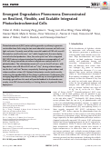 Cover page: Emergent Degradation Phenomena Demonstrated on Resilient, Flexible, and Scalable Integrated Photoelectrochemical Cells