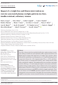 Cover page: Impact of a weight loss and fitness intervention on exercise‐associated plasma oxylipin patterns in obese, insulin‐resistant, sedentary women