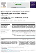 Cover page: Hyperandrogenism and malignant degeneration of hepatic adenomas in the setting of Abernethy malformation.