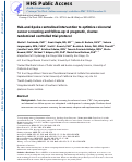 Cover page: Hub-and-Spoke centralized intervention to optimize colorectal cancer screening and follow-up: A pragmatic, cluster-randomized controlled trial protocol