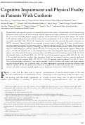 Cover page: Cognitive Impairment and Physical Frailty in Patients With Cirrhosis