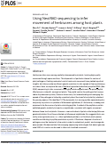 Cover page: Using NextRAD sequencing to infer movement of herbivores among host plants