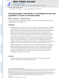 Cover page: Polysomnographic characteristics in nonmalignant chronic pain populations: A review of controlled studies