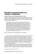 Cover page: Intracellular compartmentation and transport of metabolites