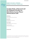 Cover page: Scoping Study on Research and Development Priorities for Distribution-System Phasor Measurement Units: