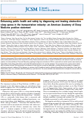 Cover page: Enhancing public health and safety by diagnosing and treating obstructive sleep apnea in the transportation industry: an American Academy of Sleep Medicine position statement.