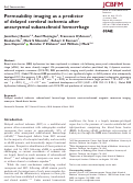 Cover page: Permeability imaging as a predictor of delayed cerebral ischemia after aneurysmal subarachnoid hemorrhage