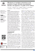 Cover page: Effectiveness of workplace interventions in the prevention of upper extremity musculoskeletal disorders and symptoms: an update of the evidence