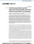 Cover page: Positive expectations predict improved mental-health outcomes linked to psychedelic microdosing