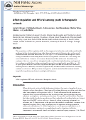 Cover page: Affect Regulation and HIV Risk Among Youth in Therapeutic Schools