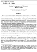 Cover page: FUNDING TRANSPORTATION IN CALIFORNIA: A  HISTORY OF CRISES