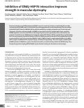 Cover page: Inhibition of DNAJ-HSP70 interaction improves strength in muscular dystrophy