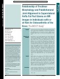 Cover page: Relationship of Trochlear Morphology and Patellofemoral Joint Alignment to Superolateral Hoffa Fat Pad Edema on MR Images in Individuals with or at Risk for Osteoarthritis of the Knee: The MOST Study.