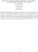 Cover page: The role of conventional number knowledge in young children’s nonverbal number matching: Is “two” special?