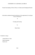 Cover page: Teacher Sensemaking of District Policy for Underschooled Immigrant Students