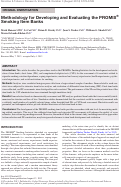 Cover page: Methodology for developing and evaluating the PROMIS smoking item banks.