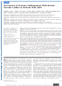 Cover page: Association of Systemic Inflammation With Retinal Vascular Caliber in Patients With AIDS