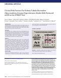 Cover page: Clinical Risk Factors For Kidney Tubule Biomarker Abnormalities Among Hypertensive Adults With Reduced eGFR in the SPRINT Trial.