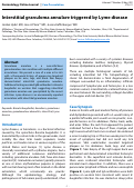 Cover page: Interstitial granuloma annulare triggered by Lyme disease