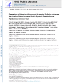 Cover page: Evaluation of behavioral economic strategies to raise influenza vaccination rates across a health system: Results from a randomized clinical trial