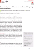 Cover page: Deconstructing the Soil Microbiome into Reduced-Complexity Functional Modules.