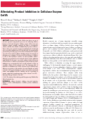 Cover page: Alleviating product inhibition in cellulase enzyme Cel7A.