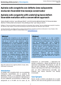 Cover page: Aplasia cutis congénita con defecto óseo subyacente: evolución favorable tras manejo conservador