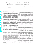 Cover page: Throughput Maximization for UAV-Aided Backscatter Communication Networks