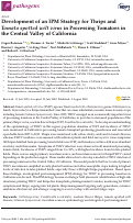 Cover page: Development of an IPM Strategy for Thrips and Tomato spotted wilt virus in Processing Tomatoes in the Central Valley of California.