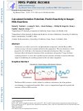 Cover page: Calculated oxidation potentials predict reactivity in Baeyer–Mills reactions