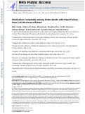 Cover page: Medication Complexity Among Older Adults with HF: How Can We Assess Better?