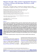 Cover page: Migration through a major Andean ecogeographic disruption as a driver of genetic and phenotypic diversity in a wild tomato species