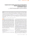 Cover page: Synaptonemal Complex Components Are Required for Meiotic Checkpoint Function in Caenorhabditis elegans