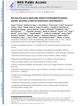 Cover page: Glioma risk associated with extent of estimated European genetic ancestry in African Americans and Hispanics