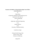 Cover page: Dynamics and Stability of Thermal Flying-height Control Sliders in Hard Disk Drives