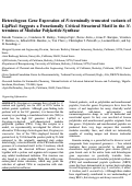 Cover page: Heterologous Gene Expression of N‑Terminally Truncated Variants of LipPks1 Suggests a Functionally Critical Structural Motif in the N‑terminus of Modular Polyketide Synthase