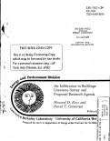 Cover page: AIR INFILTRATION IN BUILDINGS: LITERATURE SURVEY AND PROPOSED RESEARCH AGENDA