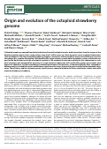 Cover page: Origin and evolution of the octoploid strawberry genome.