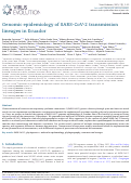 Cover page: Genomic epidemiology of SARS-CoV-2 transmission lineages in Ecuador.