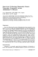 Cover page: Survival following dementia onset: Vascular dementia versus Alzheimer’s disease